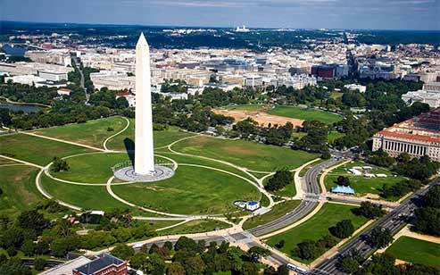 Washington Monument and surrounding mall