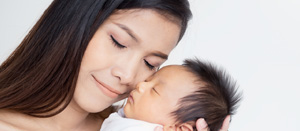 Diverse mother and newborn
