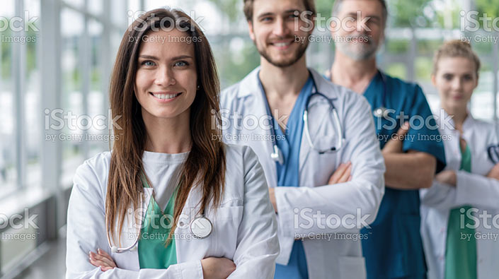 smiling young doctors